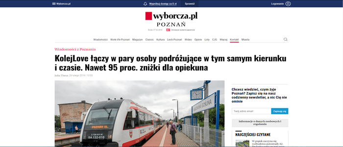 Obraz przedstawiający artukuł na stronie wyborcza.pl